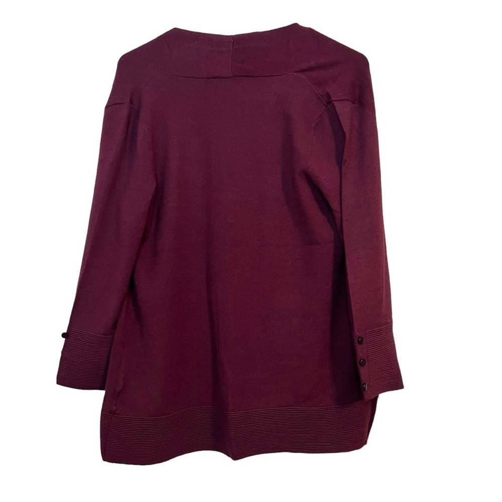 Evolution by Cyrus Women’s maroon cardigan size Small and Medium NWT - Picture 2 of 8